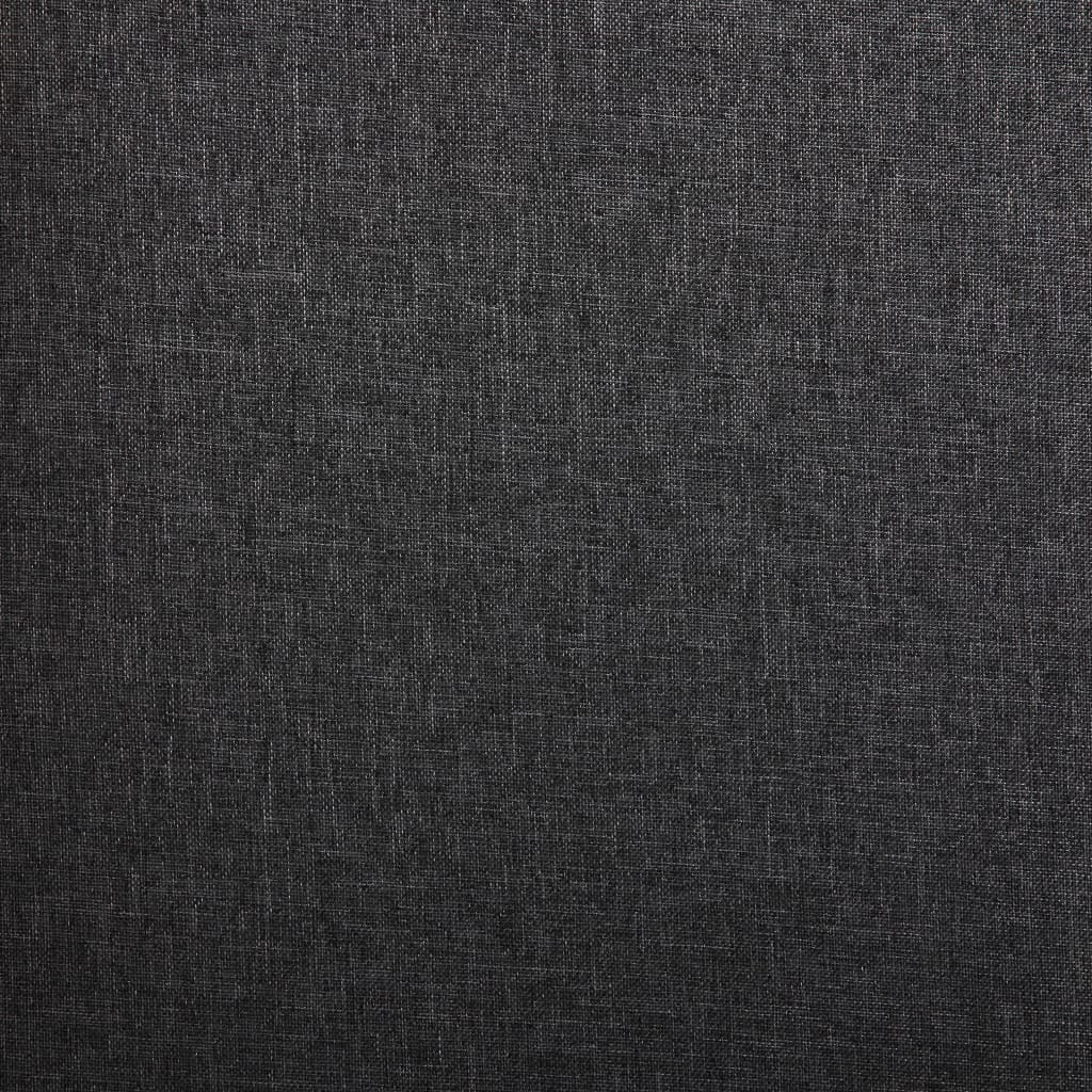 Dining Chair Set of 2 Dark Grey Fabric and Rubber wood Standard