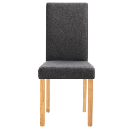 Dining Chair Set of 4 Dark Gray Fabric Standard Ergonomic