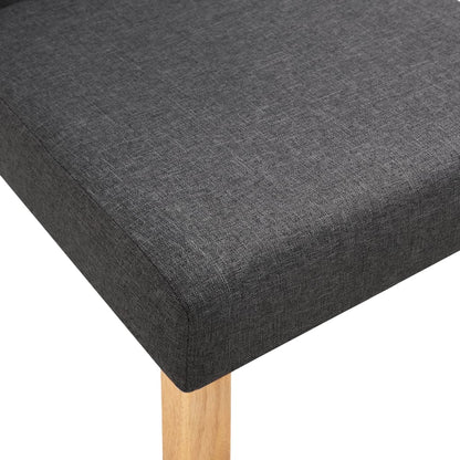 Dining Chair Set of 4 Dark Gray Fabric Standard Ergonomic
