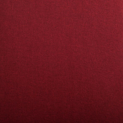 Dining Chair Set of 2 Wine Red Fabric and Rubber Wood Standard