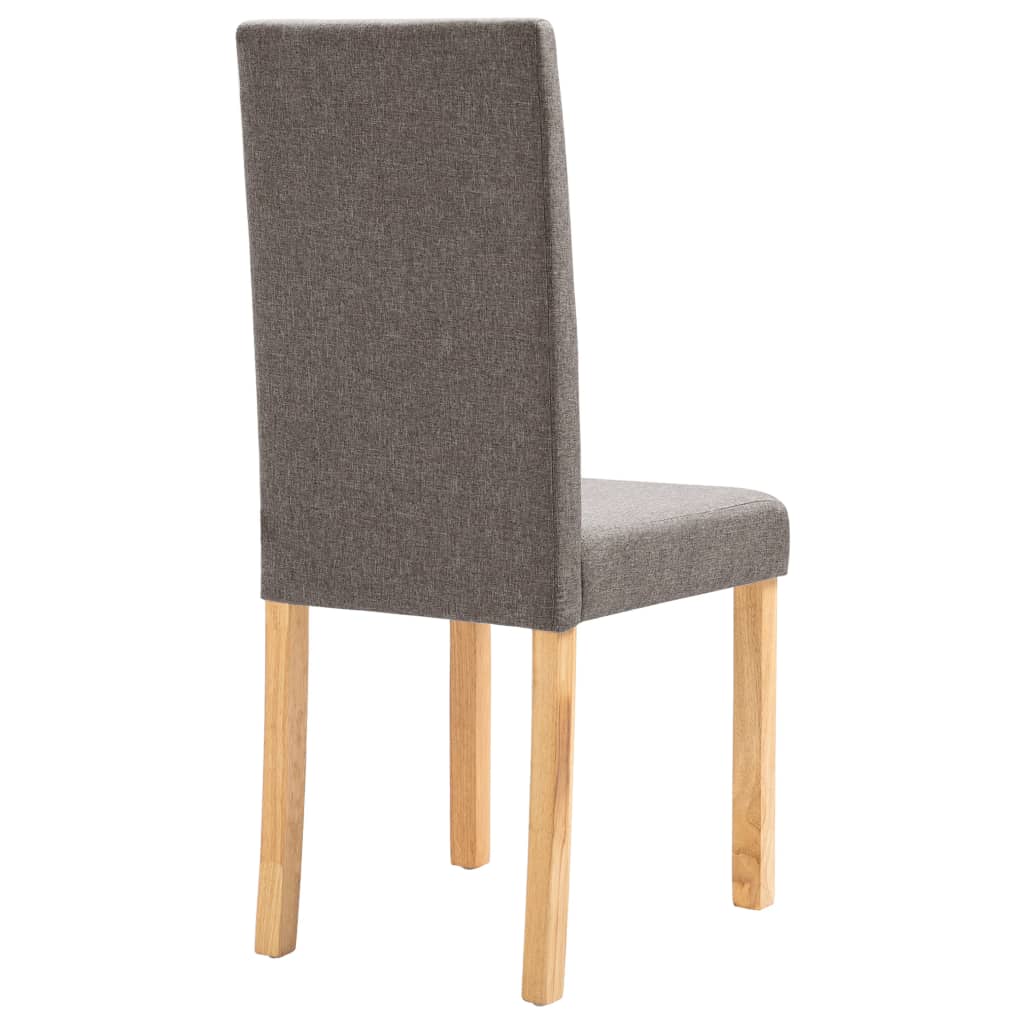 Dining Chair Set of 2 Taupe Fabric Standard Durable