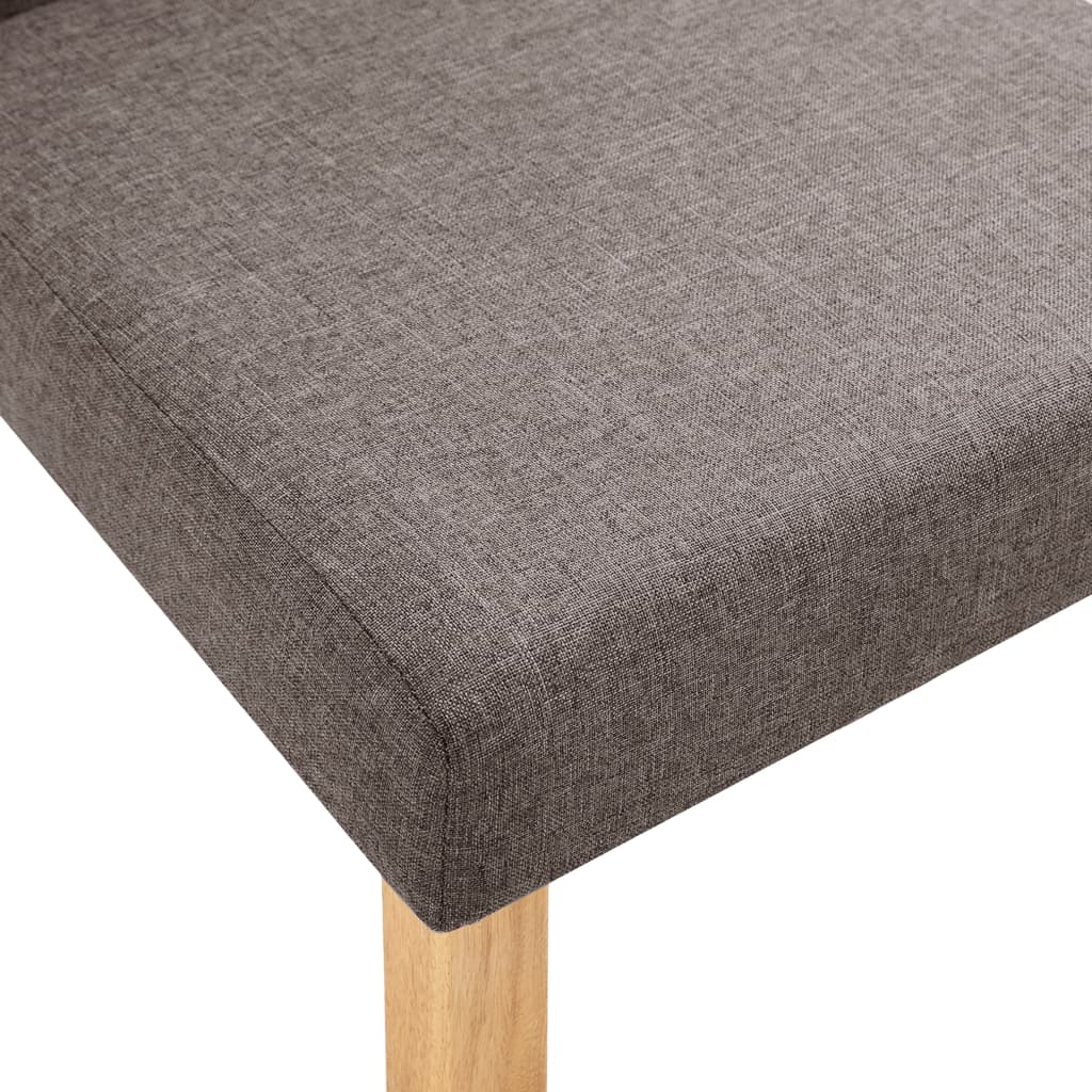 Dining Chair Set of 2 Taupe Fabric Standard Durable