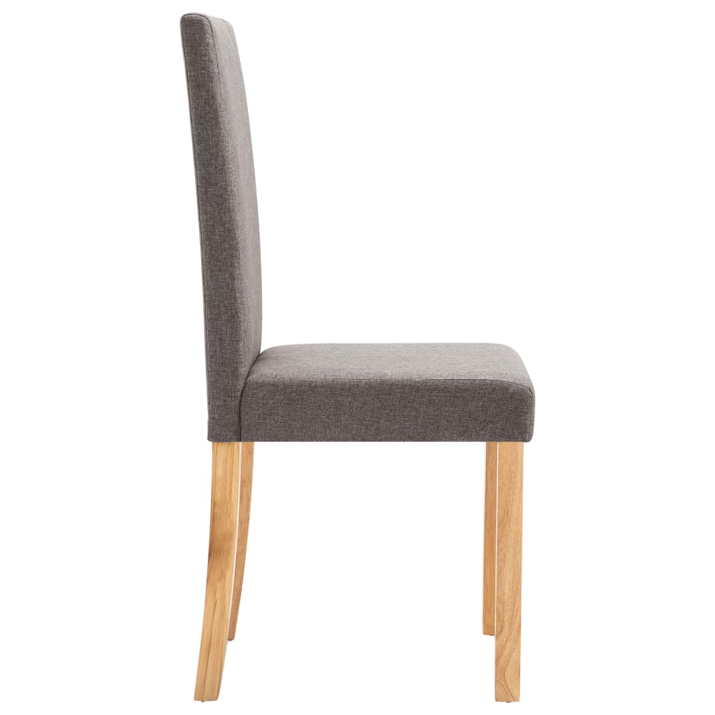 Dining Chair Set of 4 Taupe Fabric Medium Ergonomic