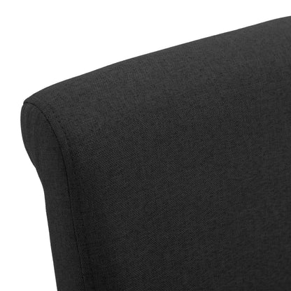 Dining Chair Set of 4 Black Fabric and wood Standard Ergonomic