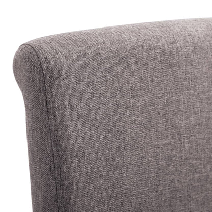 Dining Chair Set of 4 Taupe Fabric and wood Standard Ergonomic