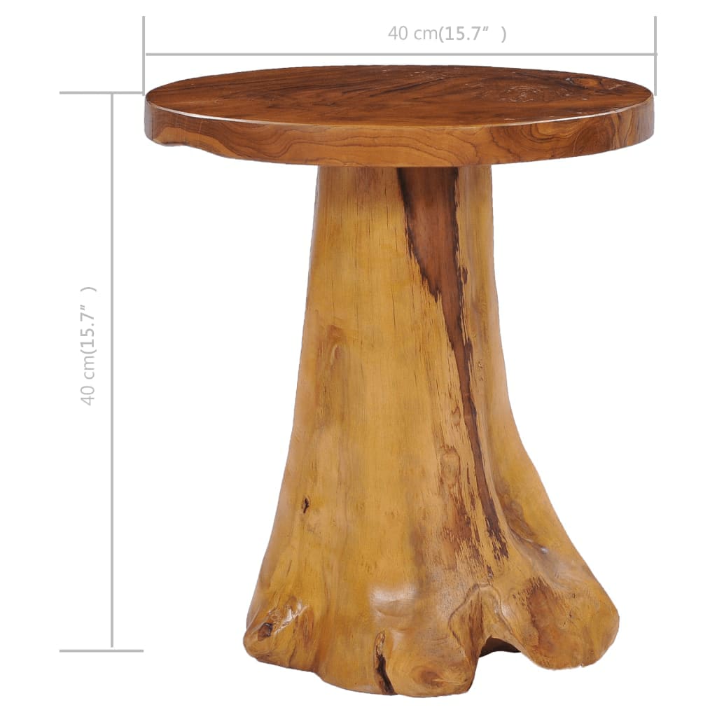 Coffee Table Natural wood Solid teak wood 15.7x15.7 in Durable