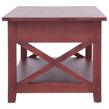 Coffee Table Brown Solid Mahogany Medium Rectangular