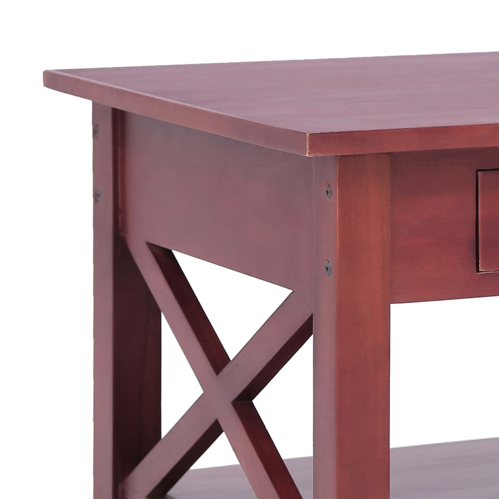Coffee Table Brown Solid Mahogany Medium Rectangular