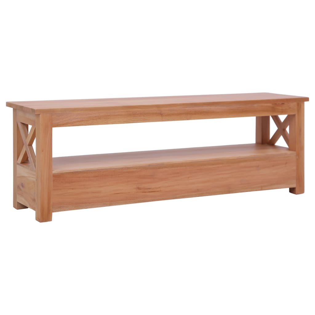 Coffee Table Natural Brown Solid Mahogany Wood 39.4x21.7x18.1 in