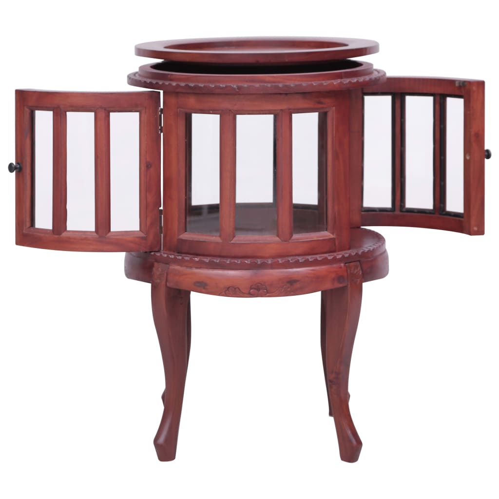 Vitrine Cabinet Brown Solid mahogany wood, glass Medium