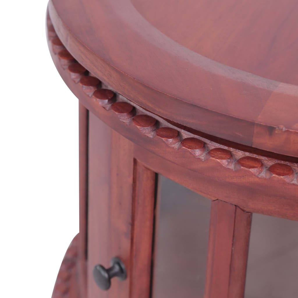 Vitrine Cabinet Brown Solid mahogany wood, glass Medium