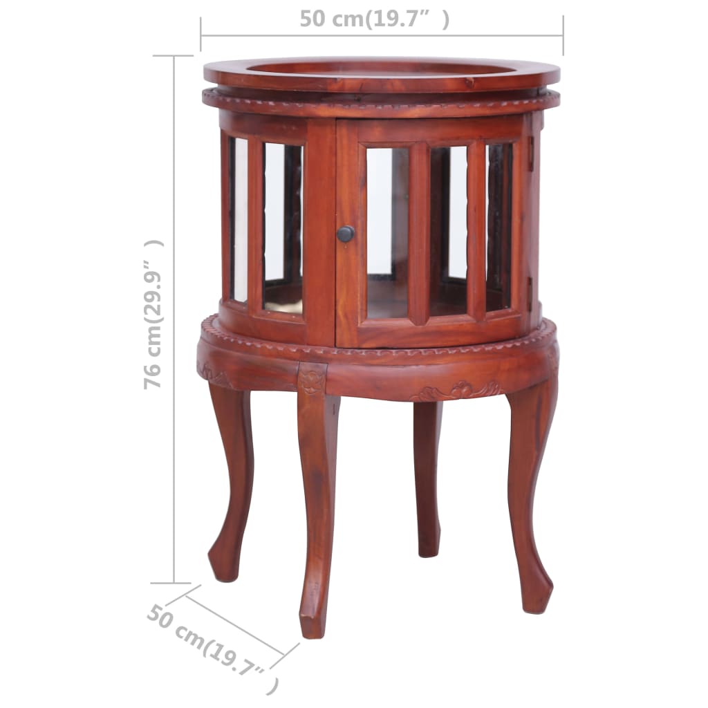 Vitrine Cabinet Brown Solid mahogany wood, glass Medium