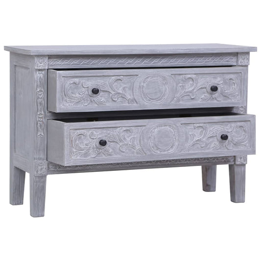 Sideboard Grey wash finish Solid Mahogany wood