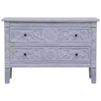 Sideboard Grey wash finish Solid Mahogany wood