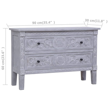 Sideboard Grey wash finish Solid Mahogany wood