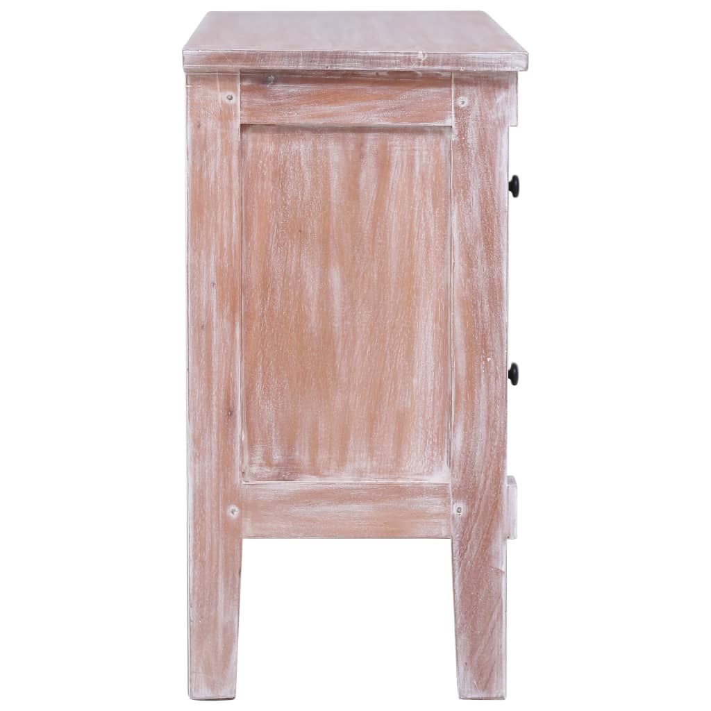 Sideboard Brown Solid Mahogany wood with white wash finish Medium