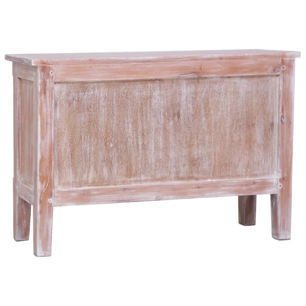 Sideboard Brown Solid Mahogany wood with white wash finish Medium