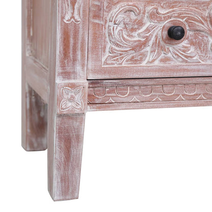 Sideboard Brown Solid Mahogany wood with white wash finish Medium