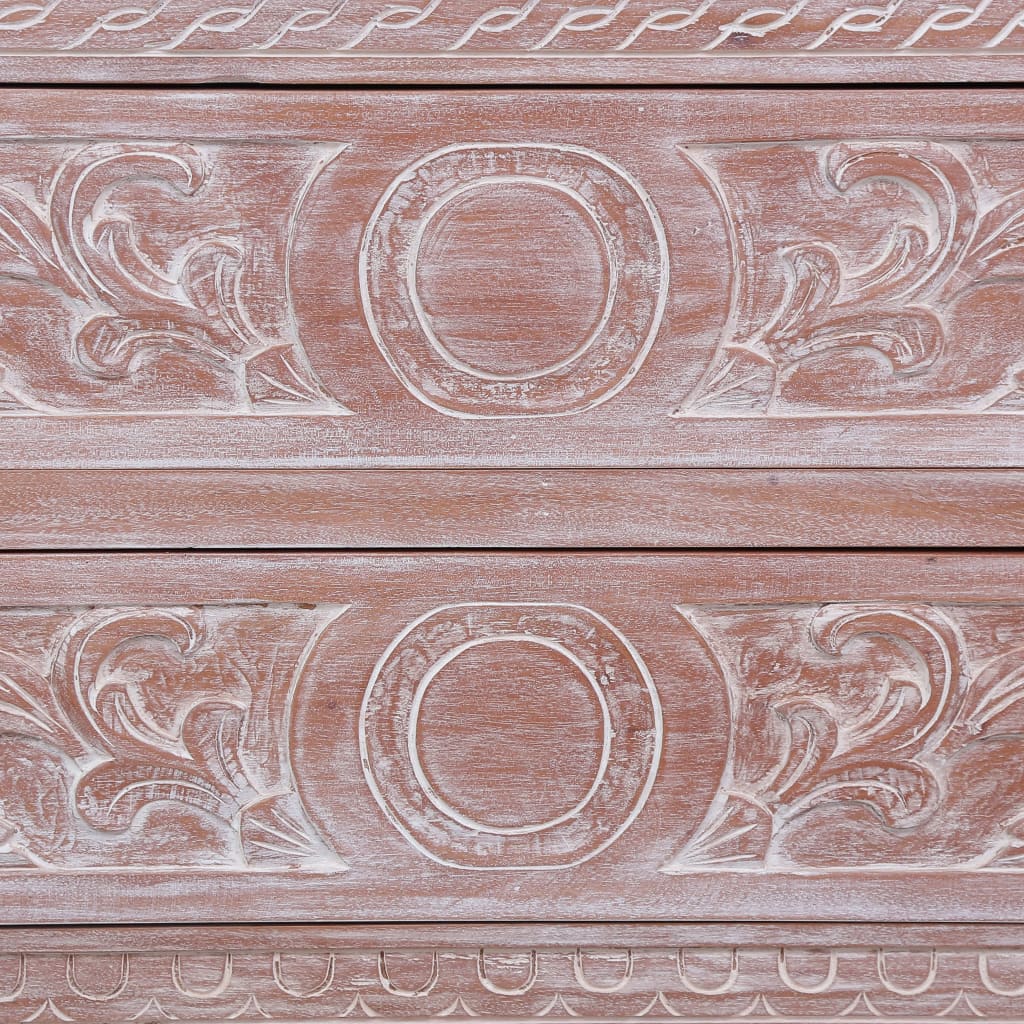Sideboard Brown Solid Mahogany wood with white wash finish Medium