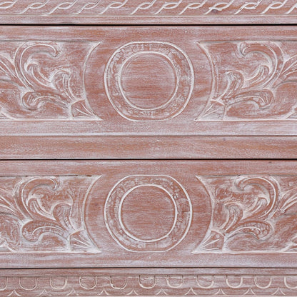 Sideboard Brown Solid Mahogany wood with white wash finish Medium