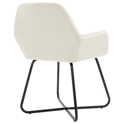 Dining Chair Set of 2 Cream Velvet Standard Ergonomic