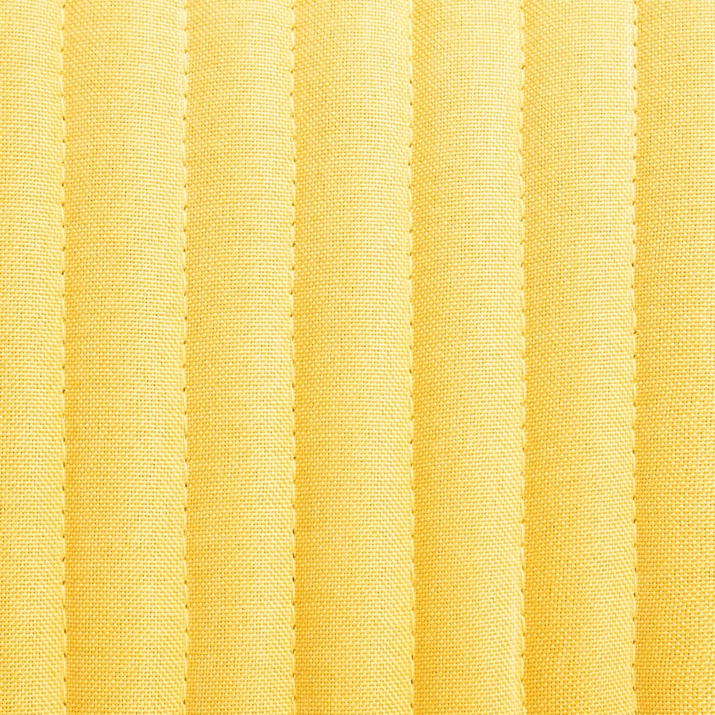 Dining Chair Set of 2 Yellow Polyester and Powder-Coated Steel