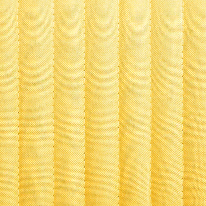 Dining Chair Set of 2 Yellow Polyester and Powder-Coated Steel