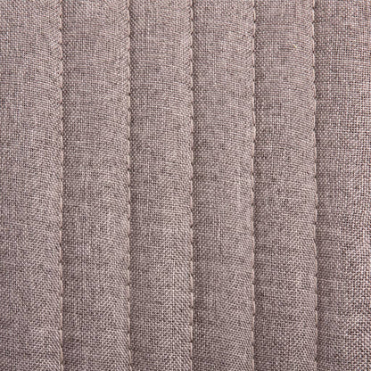 Dining Chair Set of 2 Taupe Fabric and powder-coated steel