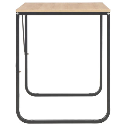 Computer Desk Black and Oak Engineered wood and powder-coated metal