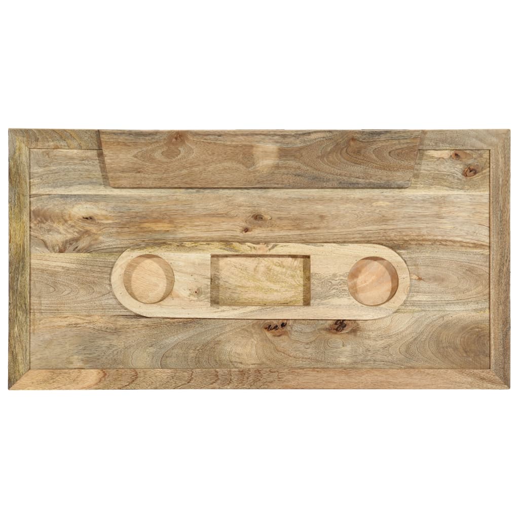 Coffee Table Brown Solid mango wood, steel 39.4 in Coffee Table