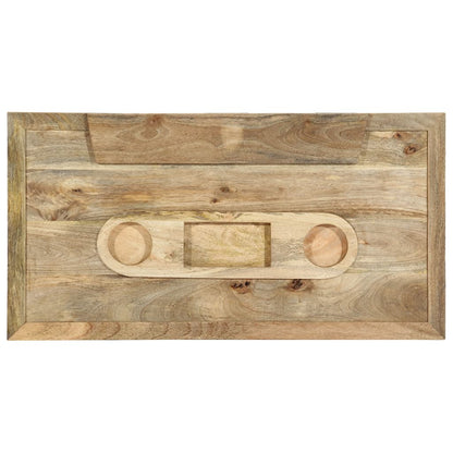 Coffee Table Brown Solid mango wood, steel 39.4 in Coffee Table