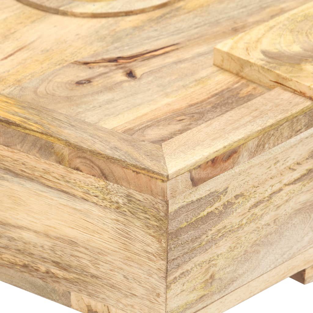 Coffee Table Brown Solid mango wood, steel 39.4 in Coffee Table