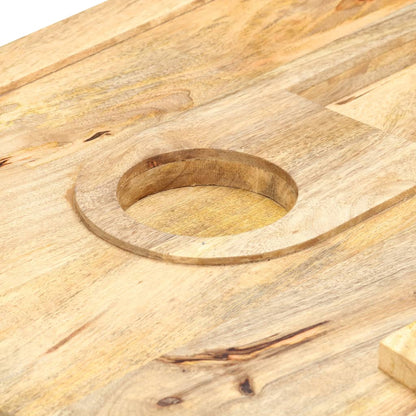 Coffee Table Brown Solid mango wood, steel 39.4 in Coffee Table