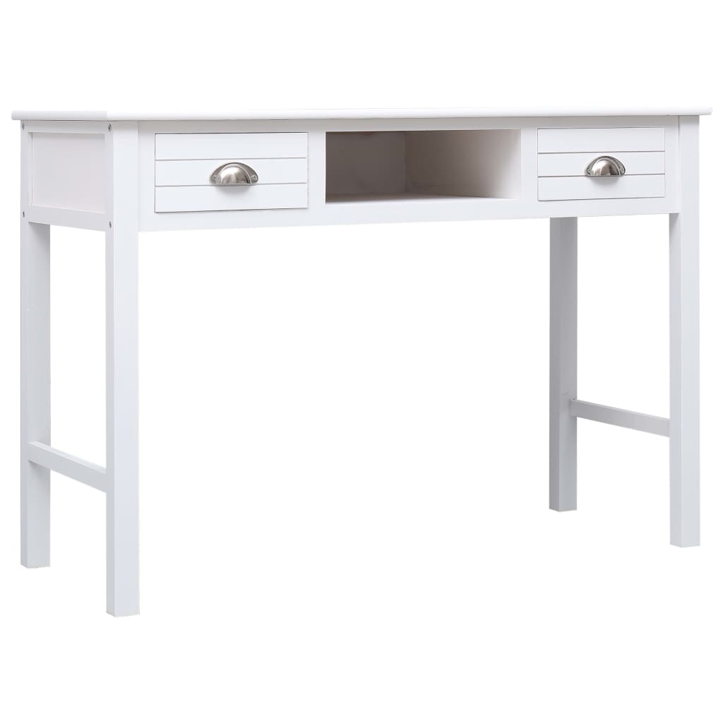 Desk White Solid Paulownia wood and Solid Poplar wood Medium Desk