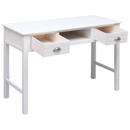 Desk White Solid Paulownia wood and Solid Poplar wood Medium Desk