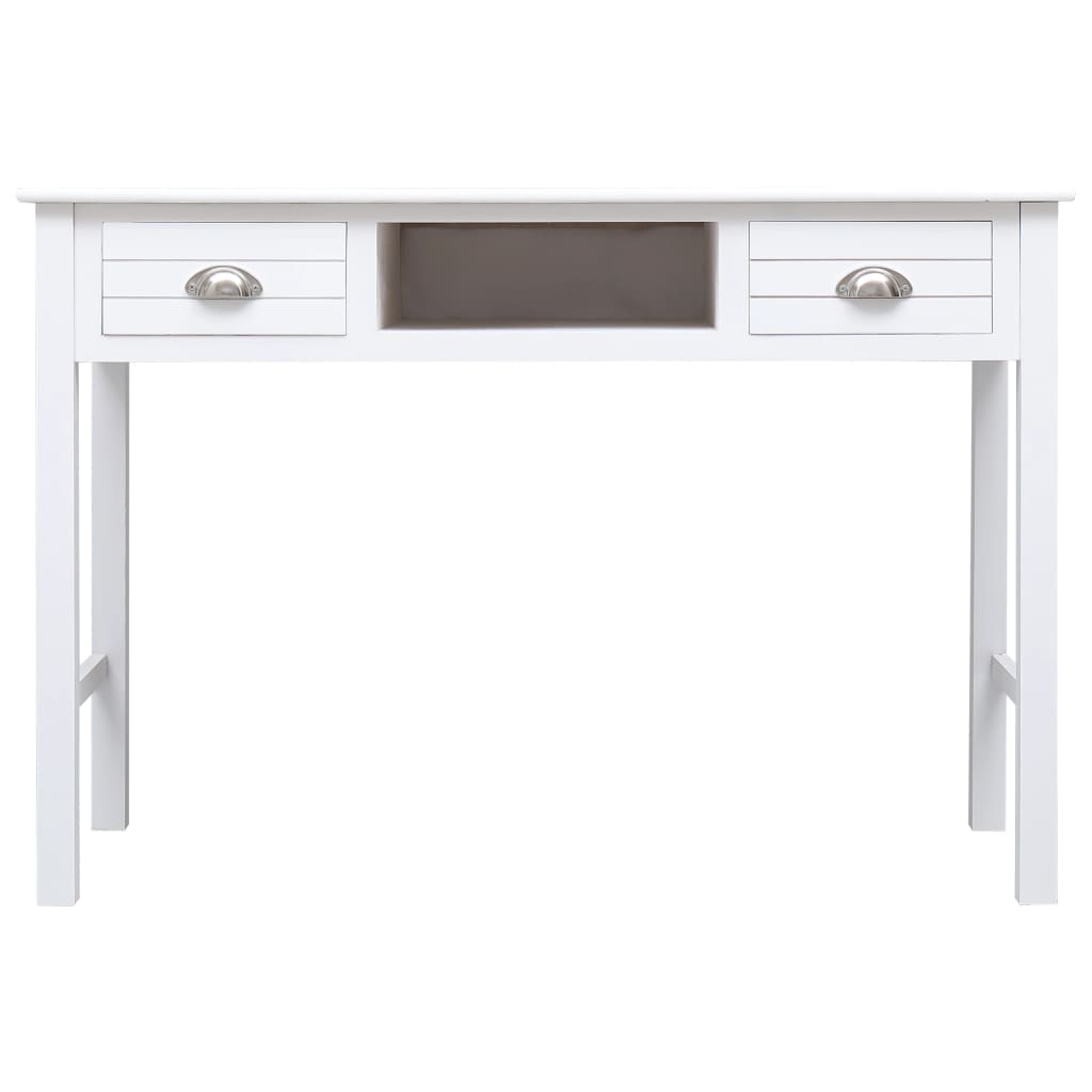 Desk White Solid Paulownia wood and Solid Poplar wood Medium Desk