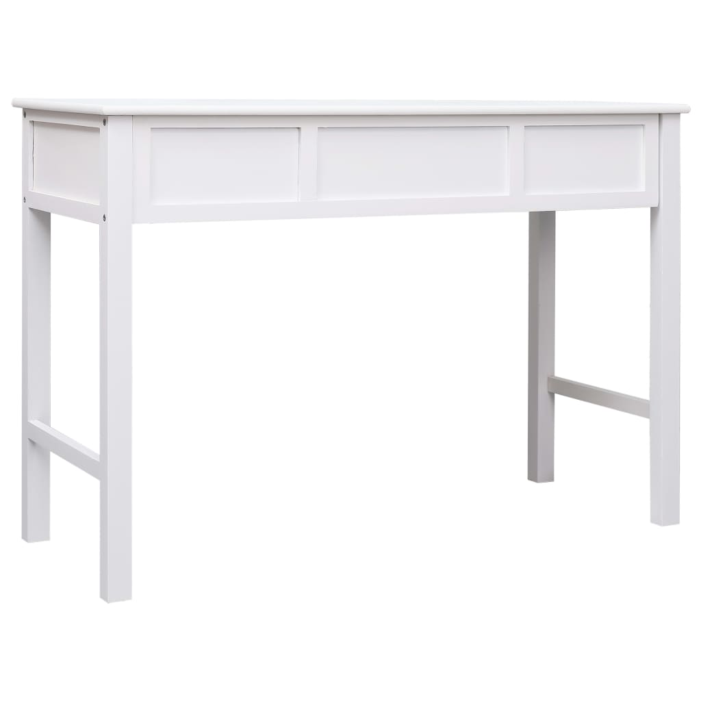 Desk White Solid Paulownia wood and Solid Poplar wood Medium Desk