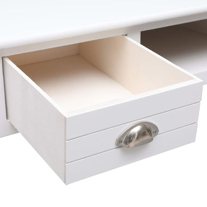 Desk White Solid Paulownia wood and Solid Poplar wood Medium Desk