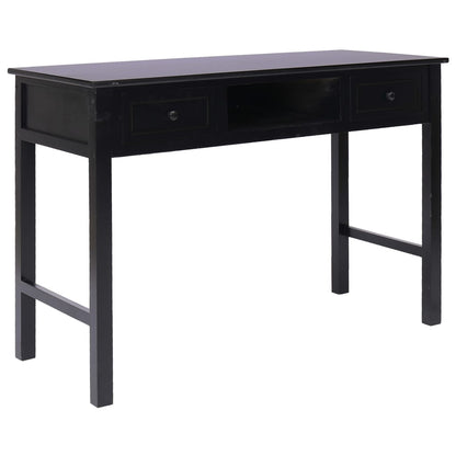 Desk Black Paulownia wood Medium Desk Rectangular Vintage