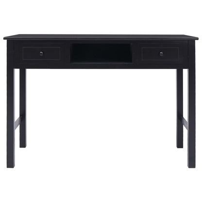 Desk Black Paulownia wood Medium Desk Rectangular Vintage