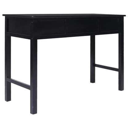 Desk Black Paulownia wood Medium Desk Rectangular Vintage