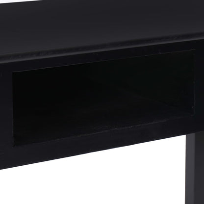 Desk Black Paulownia wood Medium Desk Rectangular Vintage