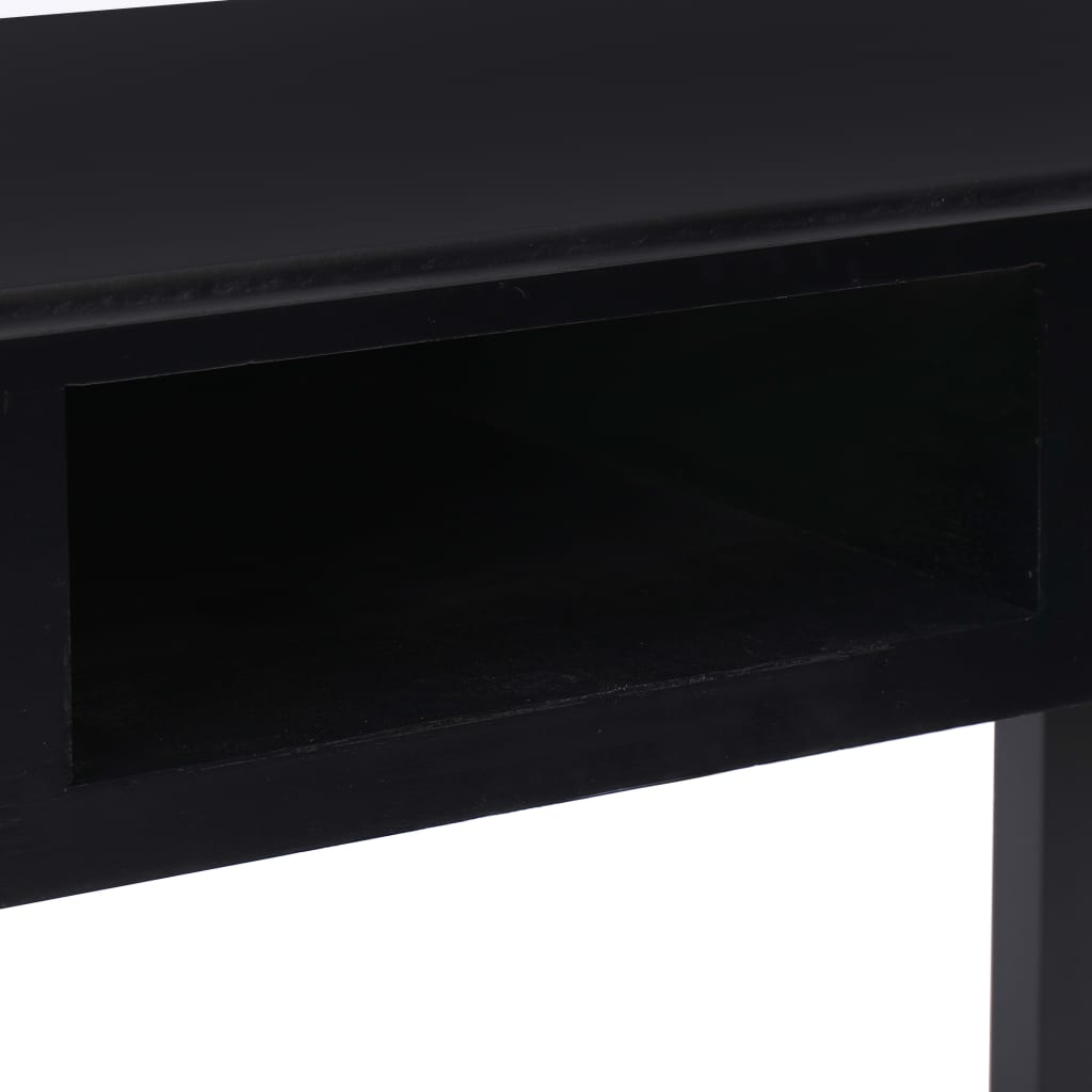 Desk Black Paulownia wood Medium Desk Rectangular Vintage