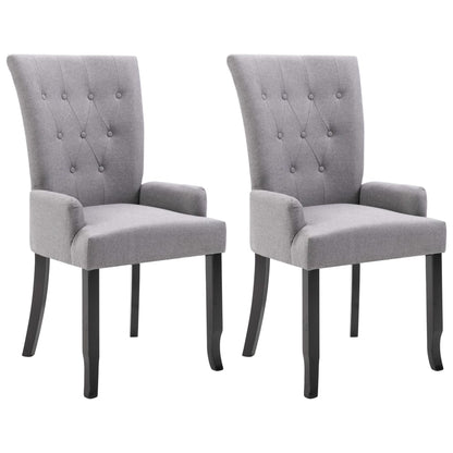 Dining Chair Set of 2 Light Grey