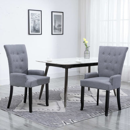 Dining Chair Set of 2 Light Grey