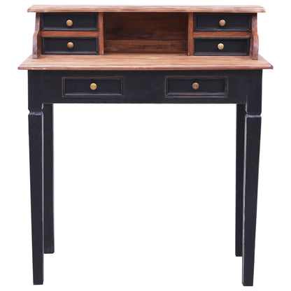 Writing Desk Natural and black Solid mahogany wood Medium