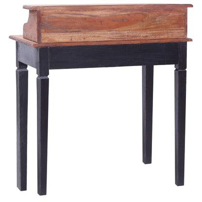 Writing Desk Natural and black Solid mahogany wood Medium