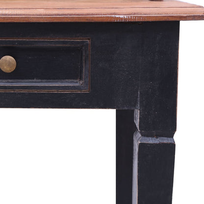Writing Desk Natural and black Solid mahogany wood Medium