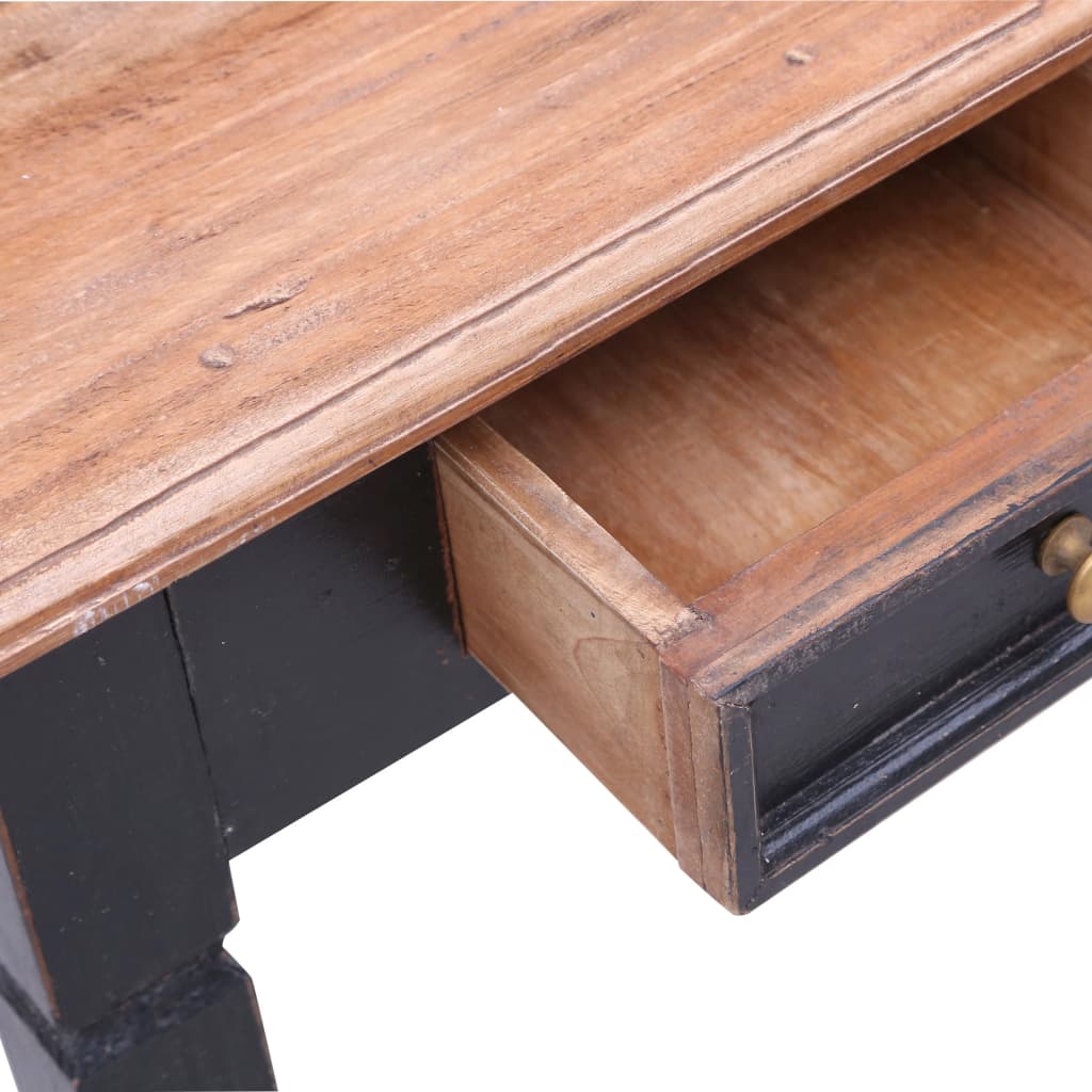 Writing Desk Natural and black Solid mahogany wood Medium