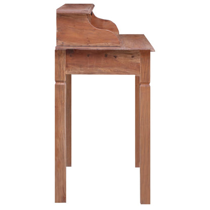 Writing Desk Warm Brown Solid Mahogany Wood Medium Writing Desk